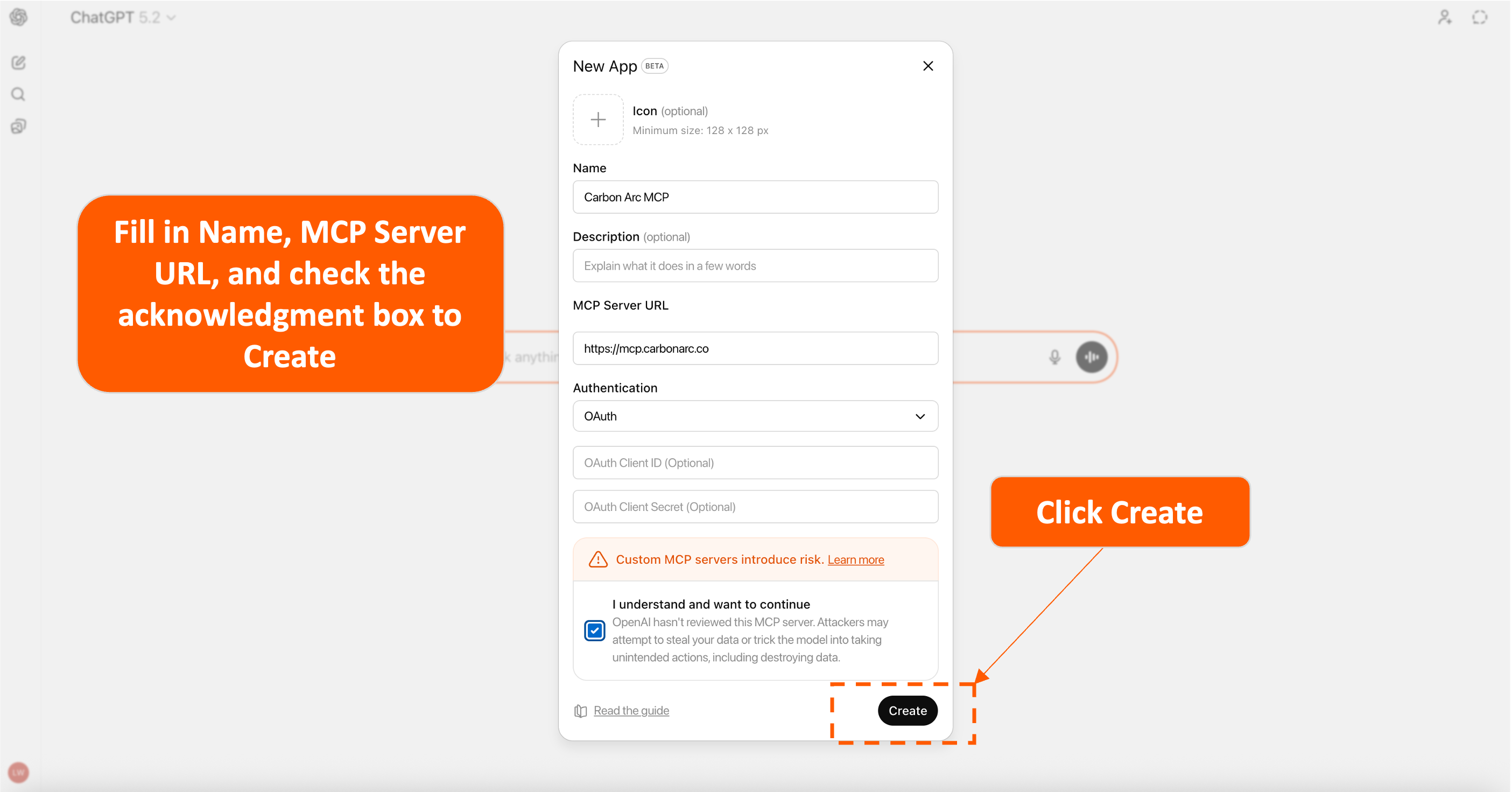 New App Configuration