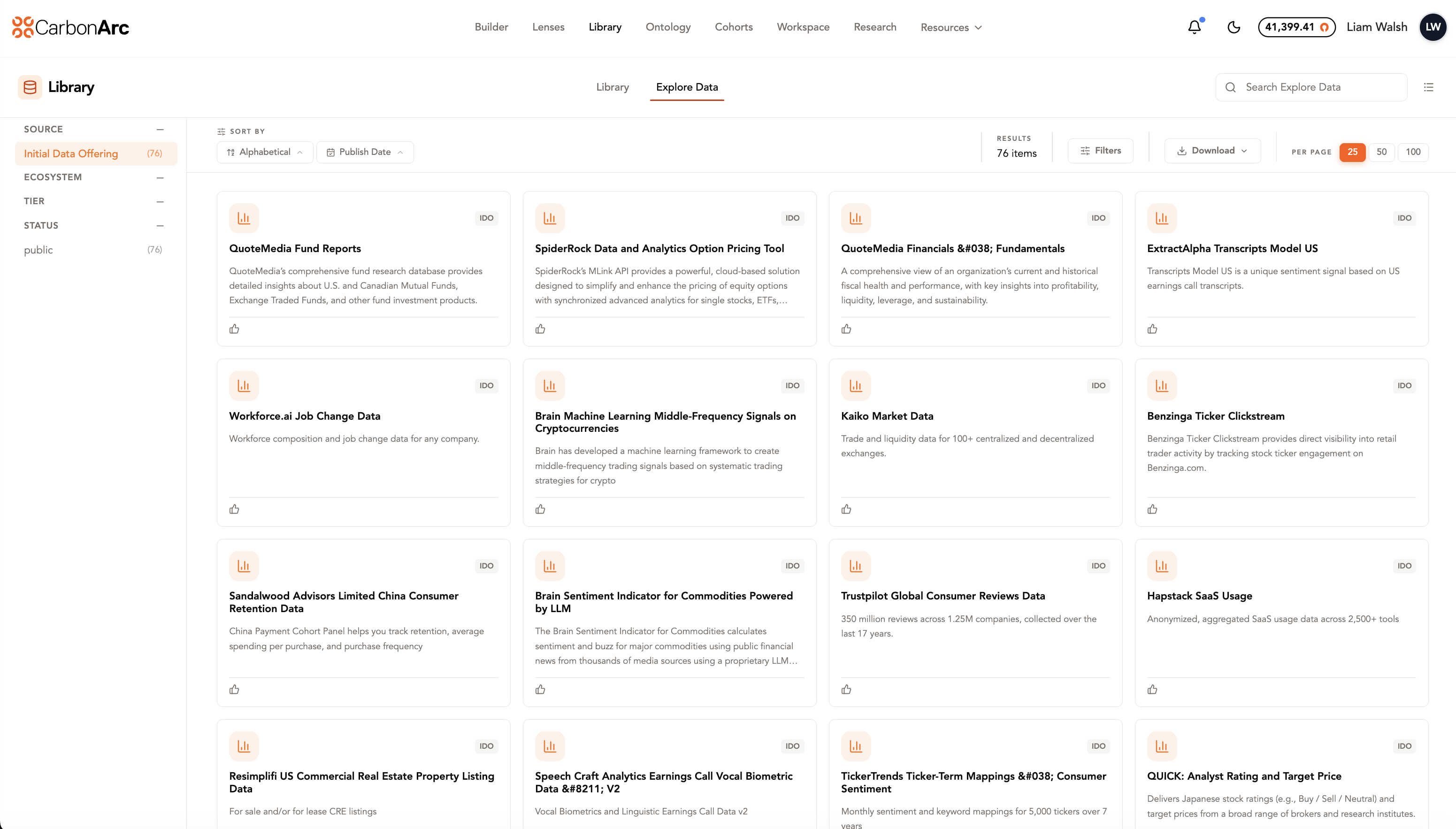 Explore Data catalog