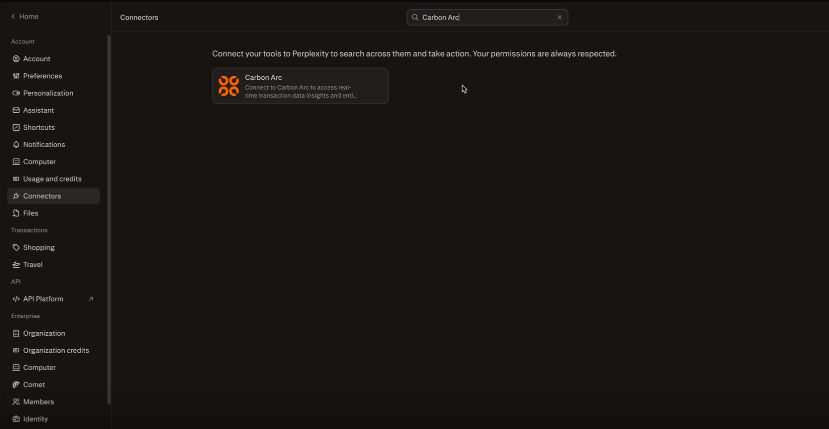 Search for Carbon Arc in Apps