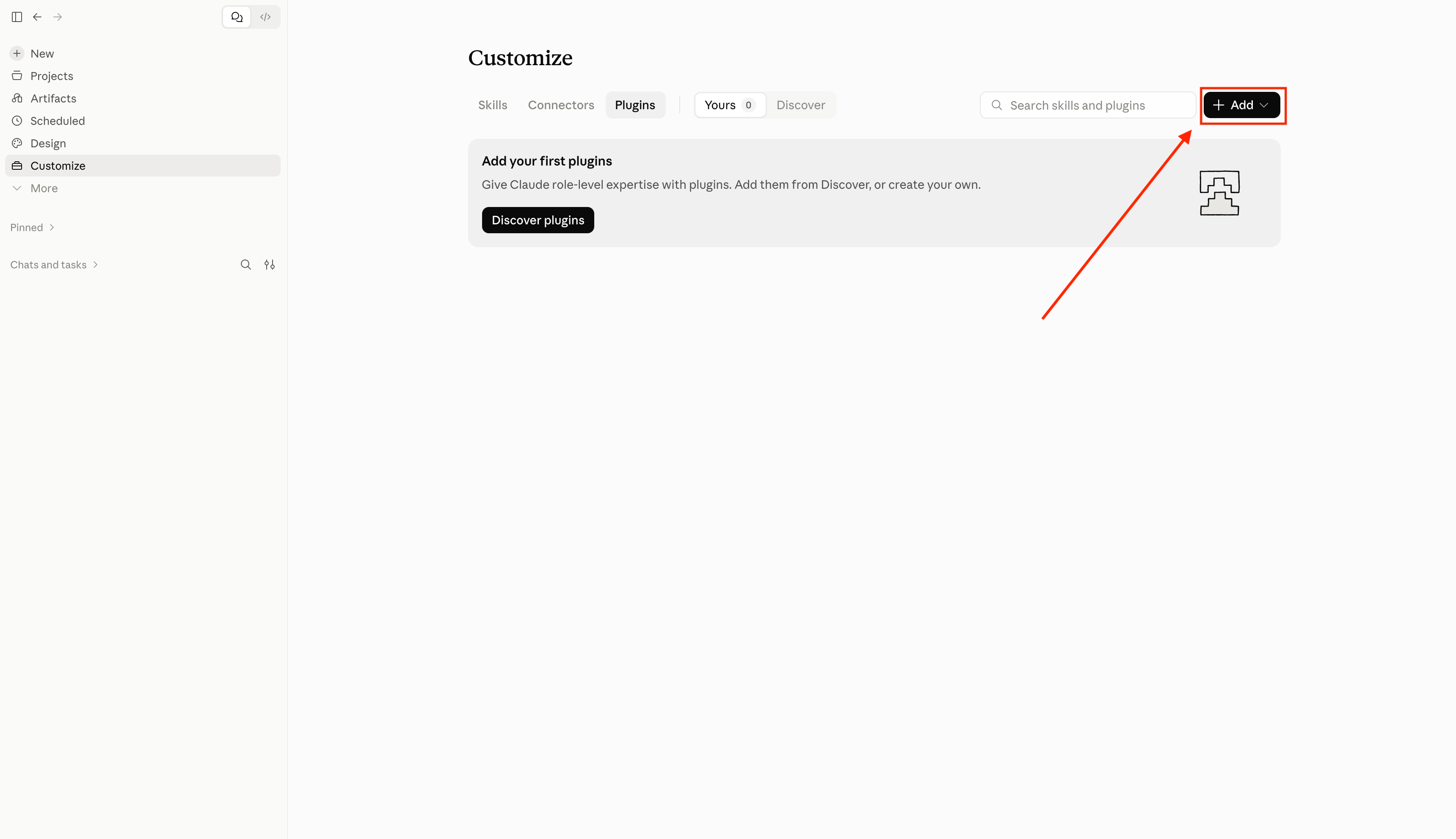 Click Add to add a marketplace